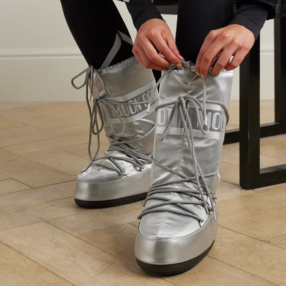MOON BOOT Icon Glance metallic shell and snow boots - Picture 1 of 12
